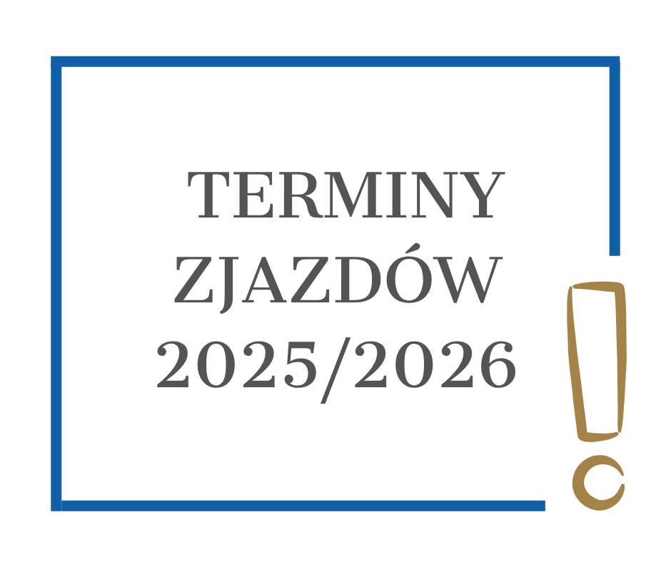 Grafika na białym tle z niebieską ramką i złotym wykrzyknikiem w nią wpisanym. W środku napis: 